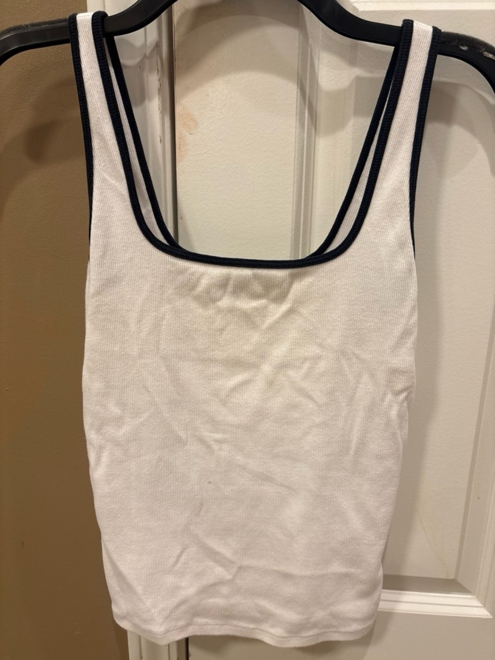 Abercrombie & Fitch White Tank with Black Trim
